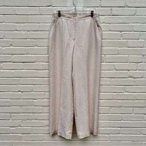 Lauren Ralph Lauren Pinstriped Ivory & Black 100% Silk Pants, SZ 10